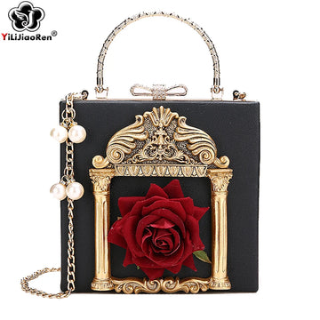 Floral Crossbody Bag – Luxury Designer Leather Shoulder & Clutch Handbag for Women