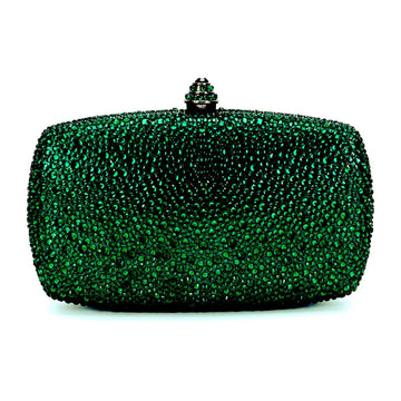 Green Rhinestone Evening Clutch – Bridal Bag