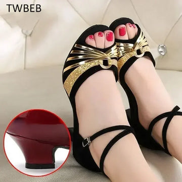 Women’s Latin Dance Shoes – Tango, Salsa, Ballroom & Wedding Mid-Heel Dancing Shoes