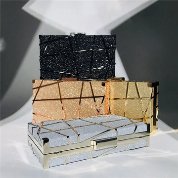 Glittery Lines Evening Clutch - Blingy Bag LLC