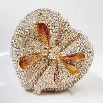 A sparkling heart-shaped clutch
