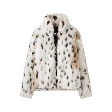 Women’s Fashion Winter Coat – Printed Animal Pattern Jacket, European Style Casual Outerwear