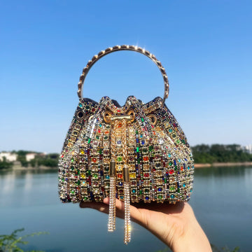 Luxury Rhinestone Handbags – Designer Bucket, Clutch & Evening Shoulder Bags for Women