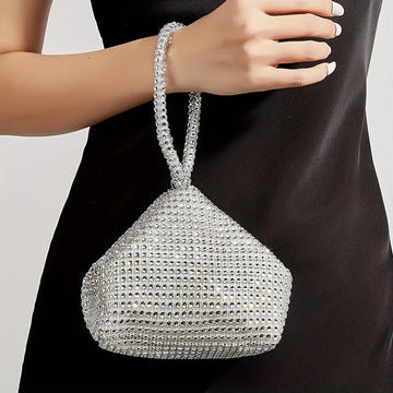 Women’s Mini Glitter Clutch – Elegant Rhinestone Tote & Wrist Purse for Wedding & Festivals