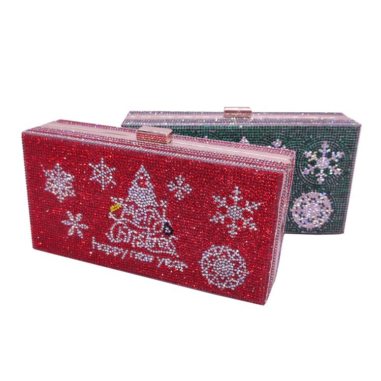 Clutch bag rhinestone christmas bag messenger bag - Blingy Bag LLC