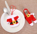 6 pcs New Year Holder Chirstmas Cutlery Knife Fork Cutlery Set Trousers Skirt Navidad Christmas Christmas Decorations for Home - Blingy Bag LLC