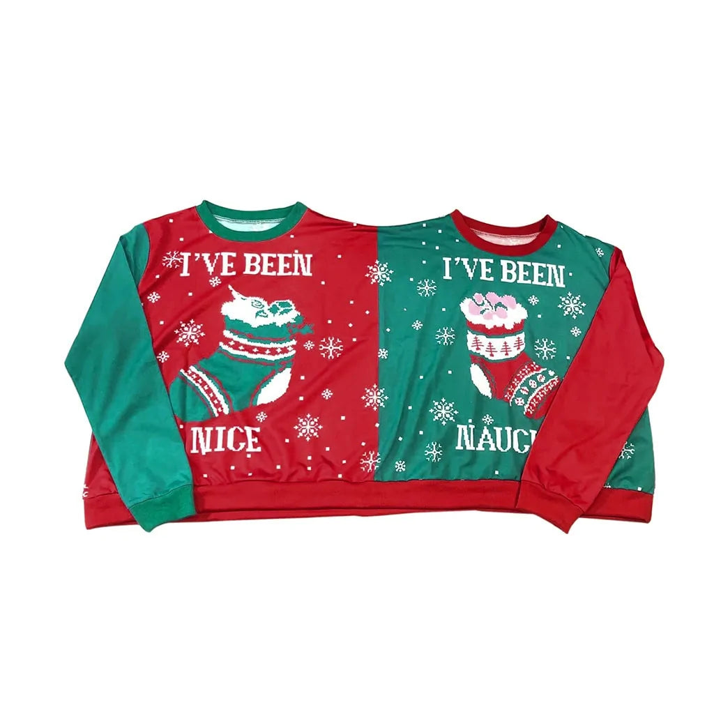 Christmas Couple's Novelty Blouse - Blingy Bag LLC