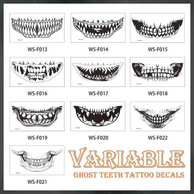 Halloween Ghost Teeth Sticker - Blingy Bag LLC