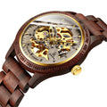 Classic Wooden Men's Mechanical Watch - Blingy Bag LLC