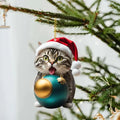 Cute Cat Christmas Ornaments - Blingy Bag LLC