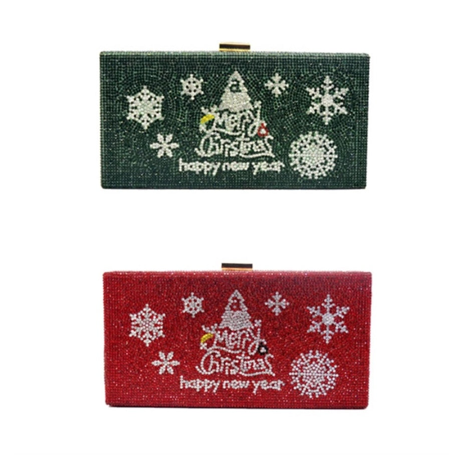 Clutch bag rhinestone christmas bag messenger bag - Blingy Bag LLC