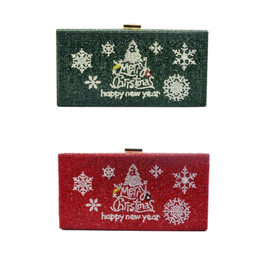 Clutch bag rhinestone christmas bag messenger bag - Blingy Bag LLC