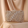 Bow Ribbon Diamond Evening Bag Hollow Rhinestone Banquet European And American Clutch - Blingy Bag LLC