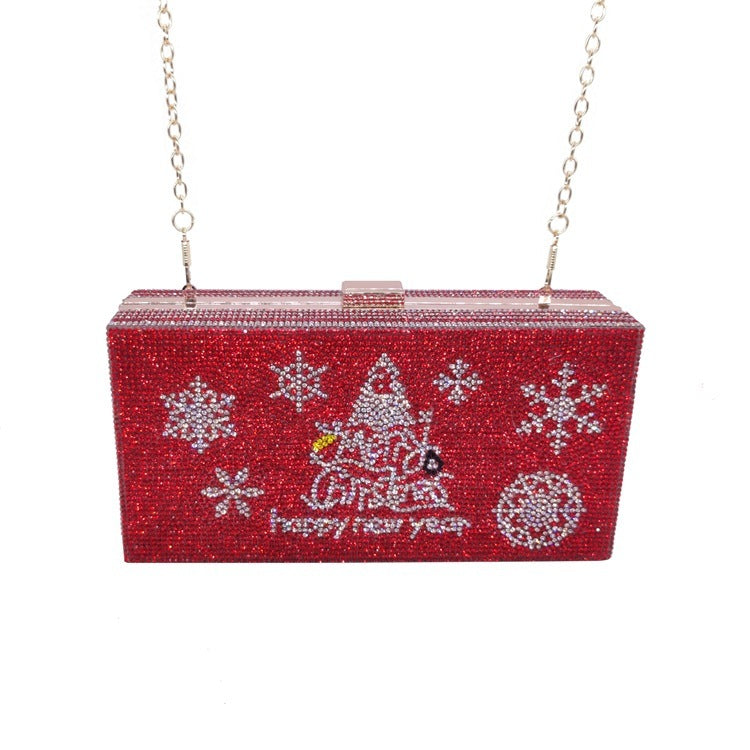 Clutch bag rhinestone christmas bag messenger bag - Blingy Bag LLC