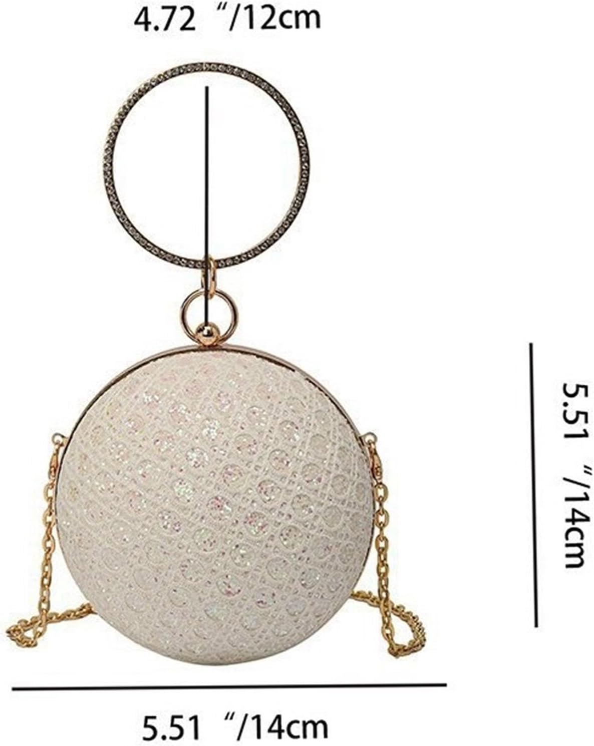 Sparkly Round Diamond Purse - Blingy Bag LLC