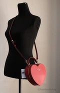 Kate Spade Love Shack Candied Cherry Saffiano Leather Top Handle Heart Crossbody Handbag - Blingy Bag LLC