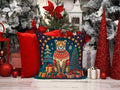 Cheetah Christmas Throw Pillow - Blingy Bag LLC