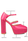 Rhinestones Embellished Platform Sandals - Blingy Bag LLC