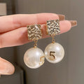 Jewelry CC Style Pearl Vintage Earrings - Blingy Bag LLC