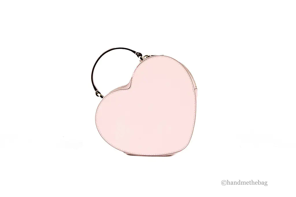 Kate Spade Love Shack Chalk Pink Saffiano Leather Top Handle Heart Crossbody Handbag - Blingy Bag LLC