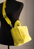 Marc Jacobs The Terry Tote Yellow Mini Soft Terry Fabric Crossbody Bag Handbag - Blingy Bag LLC