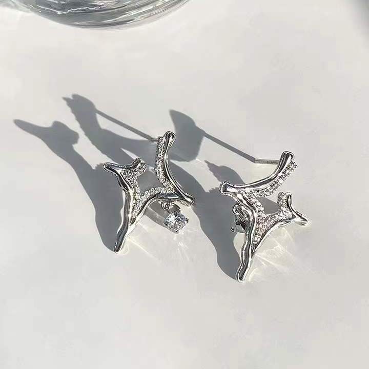 Asterism Rhinestone Earrings - Blingy Bag LLC