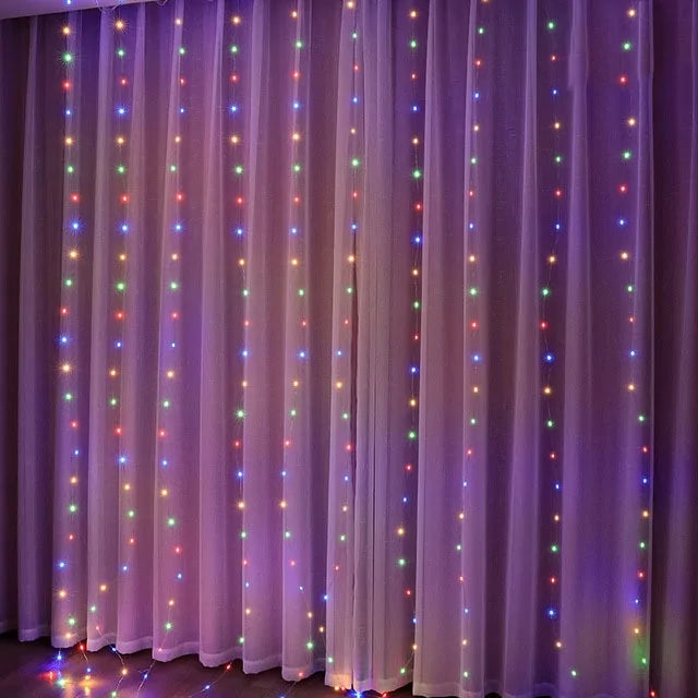 Christmas Lights Curtain Garland - Blingy Bag LLC