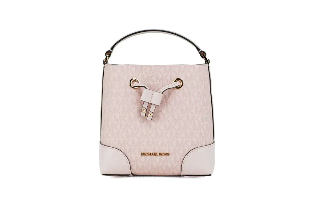 Michael Kors Mercer Small Dark Powder Blush PVC Bucket Crossbody Handbag Purse - Blingy Bag LLC