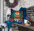 Akita Christmas Throw Pillow - Blingy Bag LLC