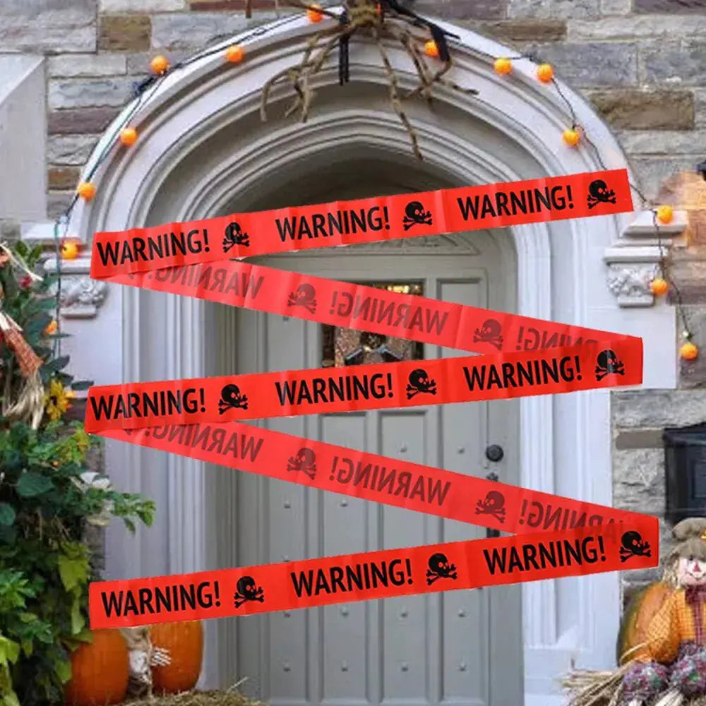 Halloween Warning Caution Tape - Warning Line Halloween Decoration - Blingy Bag LLC