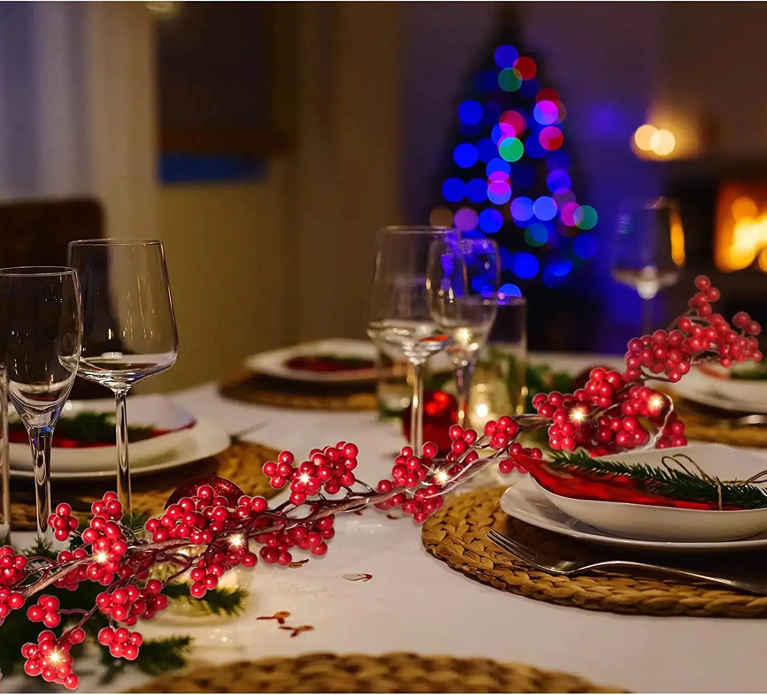 Red Berry Christmas Garland - Blingy Bag LLC