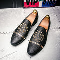 Men's Diamond Rhinestones Loafers Shoes - Blingy Bag LLC