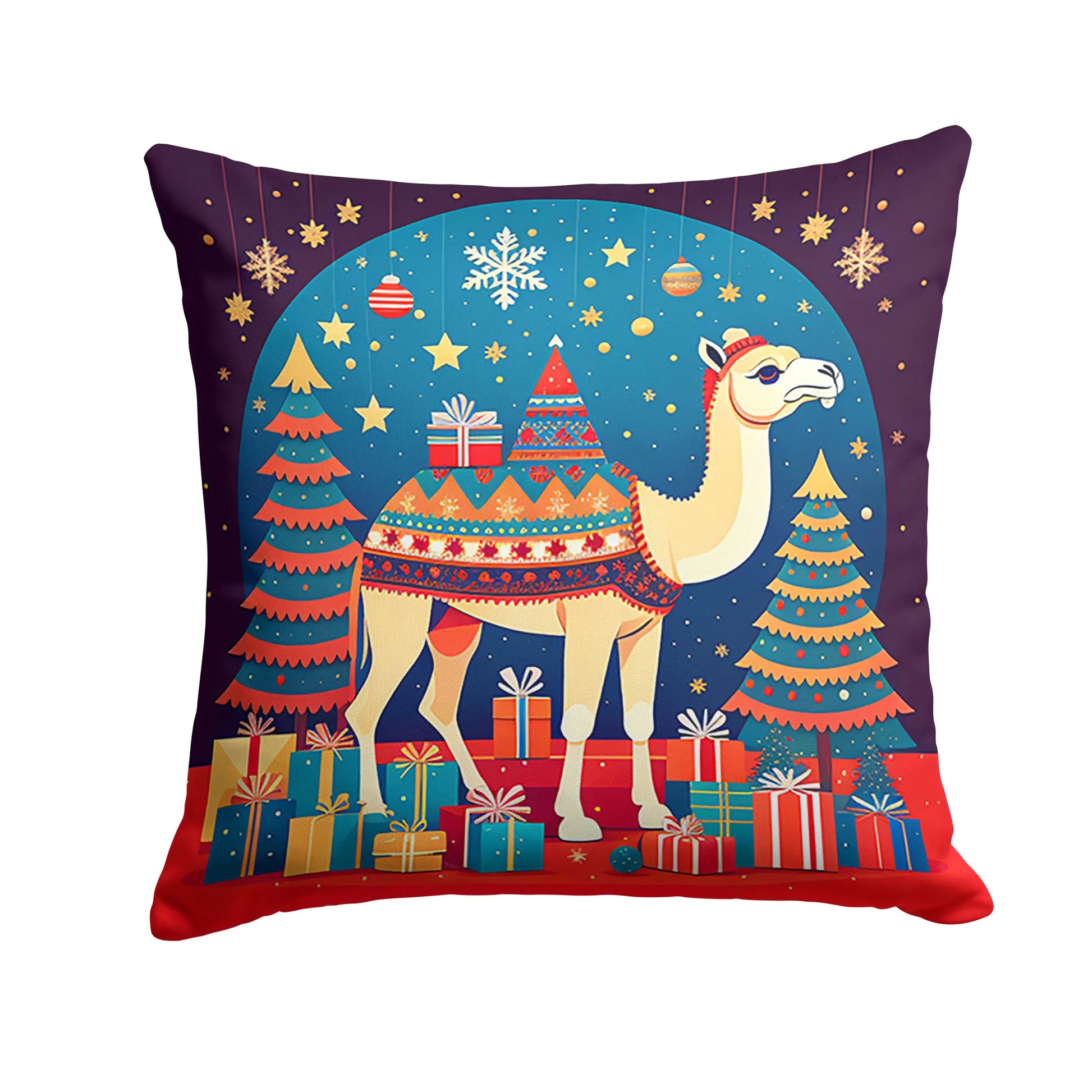 Camel Christmas Throw Pillow - Blingy Bag LLC