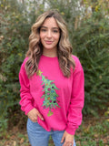 Glitter Christmas Tree Sweatshirt - Blingy Bag LLC