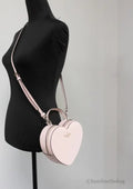 Kate Spade Love Shack Chalk Pink Saffiano Leather Top Handle Heart Crossbody Handbag - Blingy Bag LLC