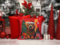 Briard Christmas Throw Pillow - Blingy Bag LLC