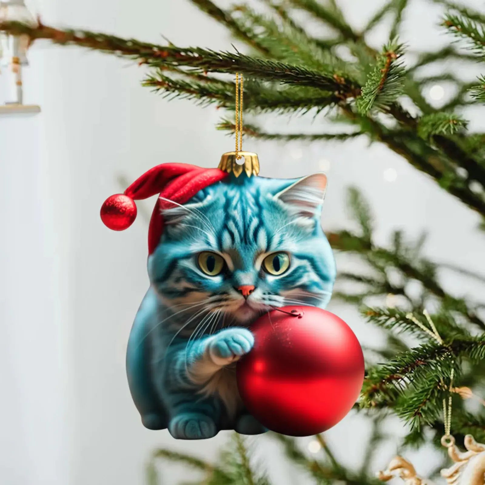 Cute Cat Christmas Ornaments - Blingy Bag LLC