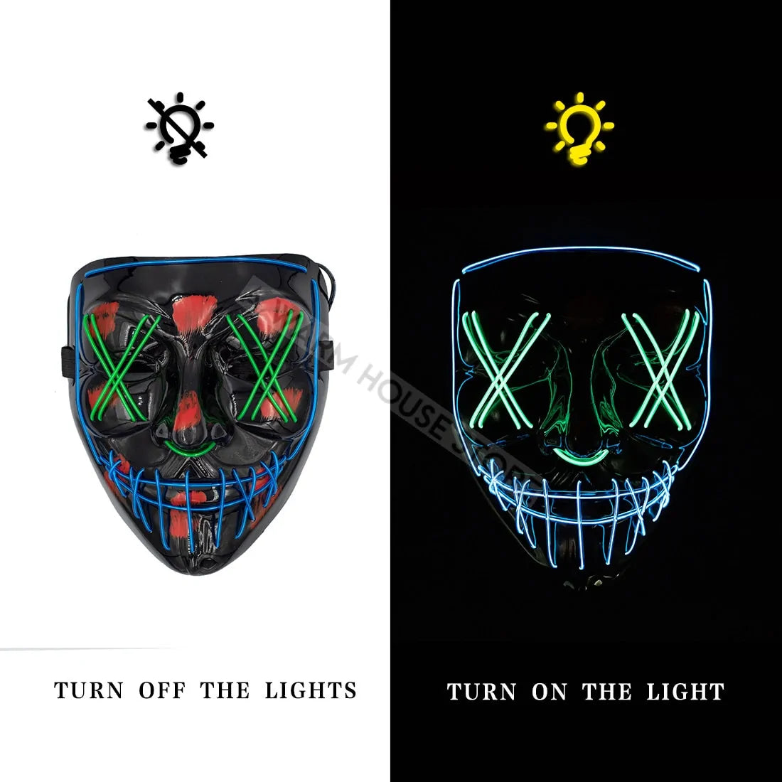 Halloween Led Mask - Blingy Bag LLC