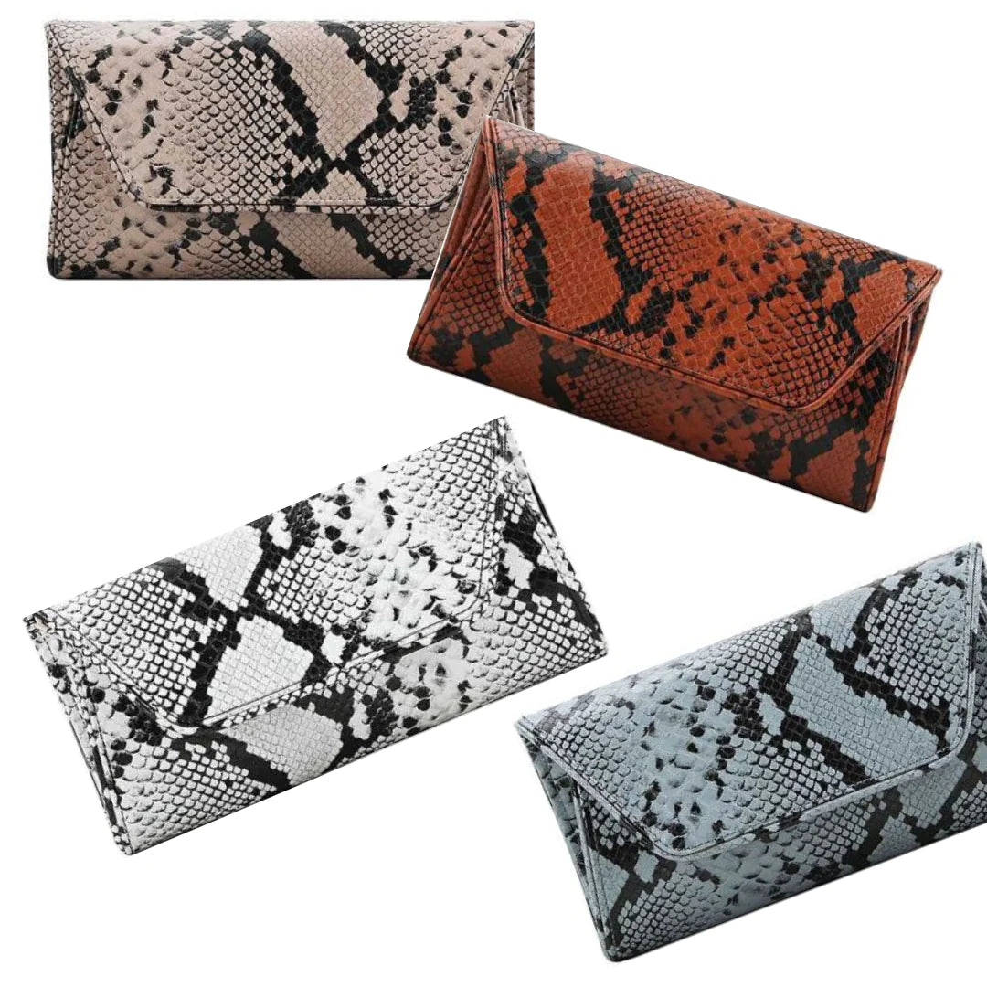 Structured Python Clutch & Crossbody - Blingy Bag LLC