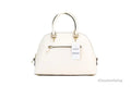 Coach (2553) Katy Medium Chalk Crossgrain Leather Satchel Dome Handbag - Blingy Bag LLC