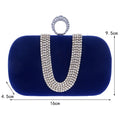 Velvet luxury women evening bags rhinestones flower small day clutch party diamonds lady dress shoulder chain handbags for purse - Blingy Bag LLC