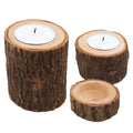 Wooden Round Candle Holder - Blingy Bag LLC