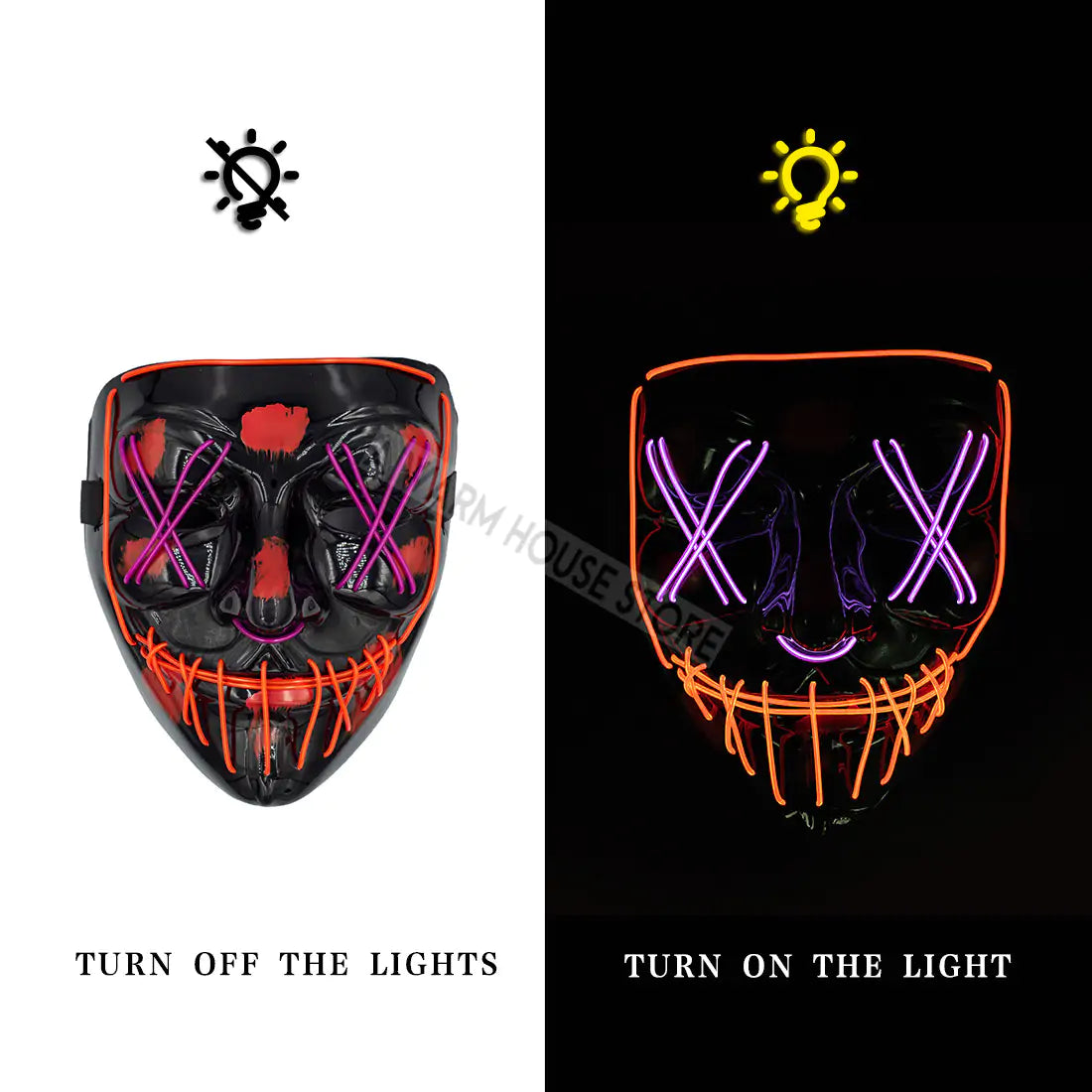 Halloween LED Mask - Blingy Bag LLC