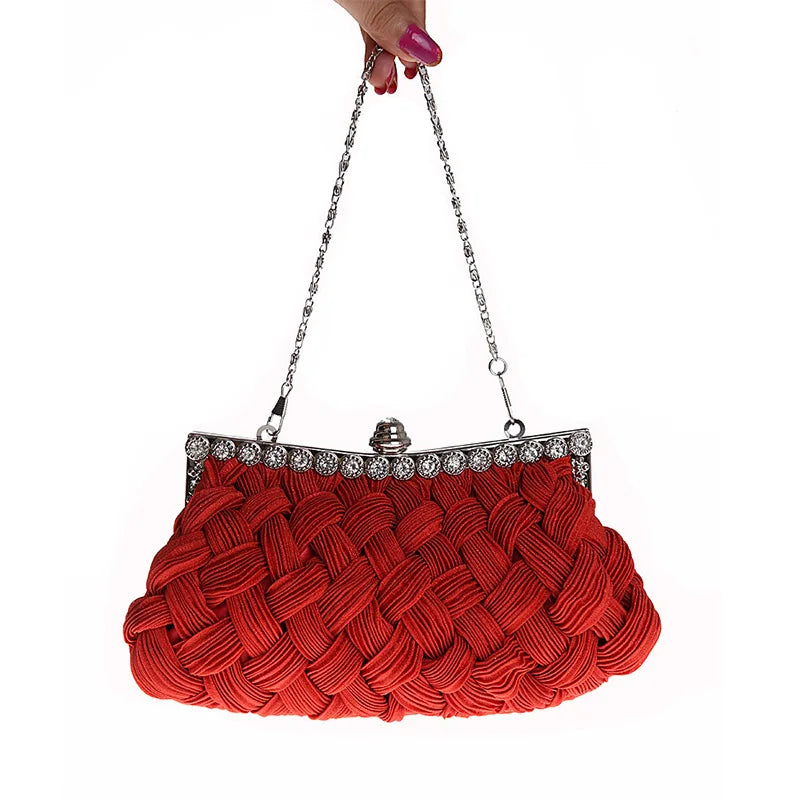 Weaved Silk Elegant Hand Bag - Blingy Bag LLC