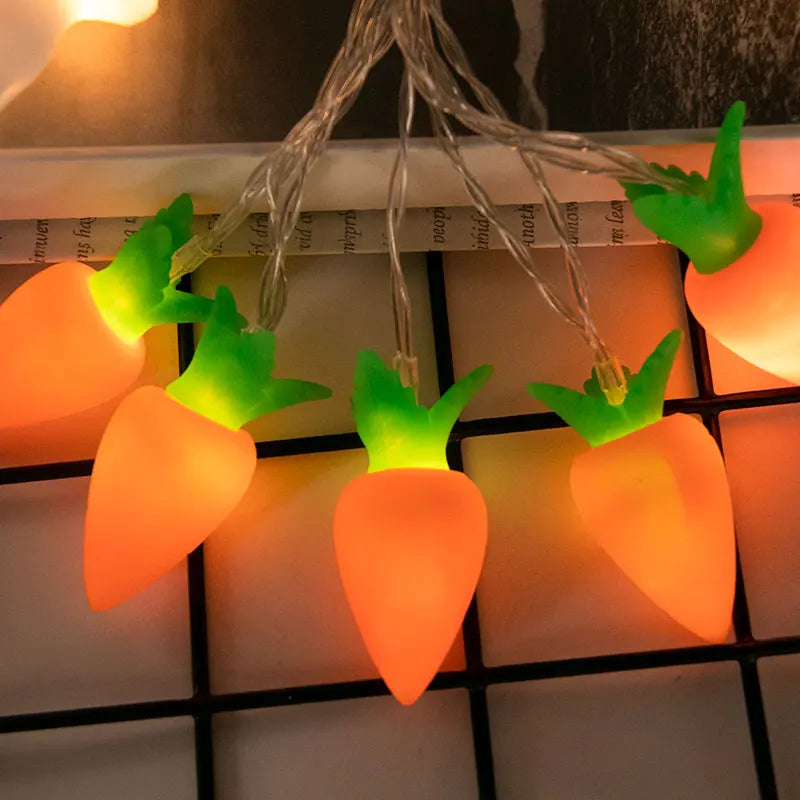 Easter Rabbit Carrot String Lights - Blingy Bag LLC