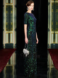 Green Mermaid Evening Dress - Blingy Bag LLC