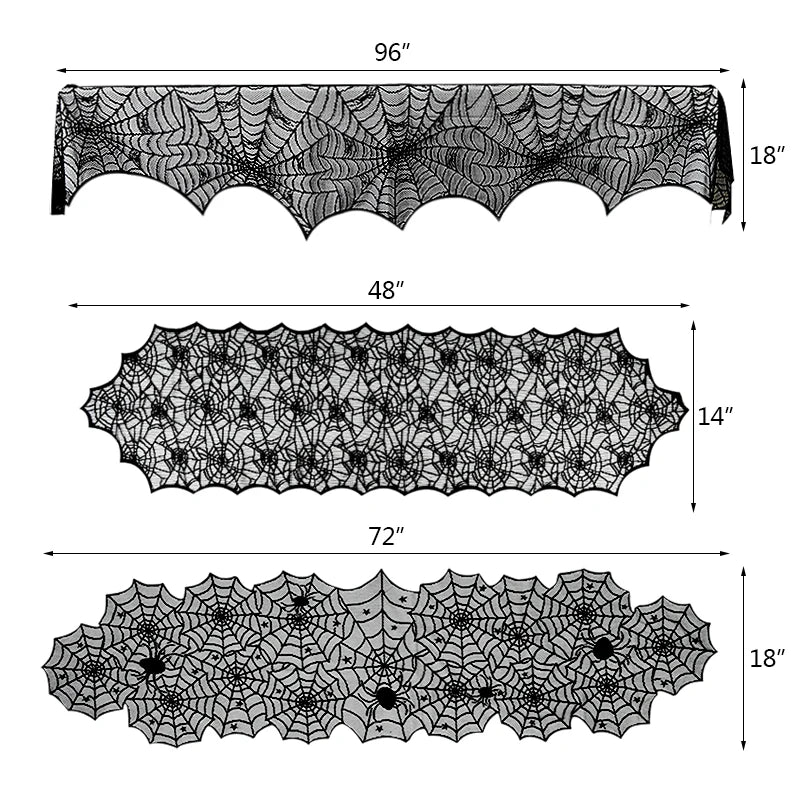 Halloween Lace Web Tablecloth - Blingy Bag LLC