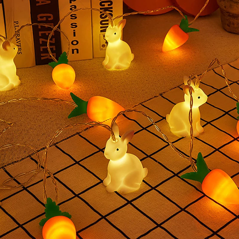 Easter Rabbit Carrot String Lights - Blingy Bag LLC