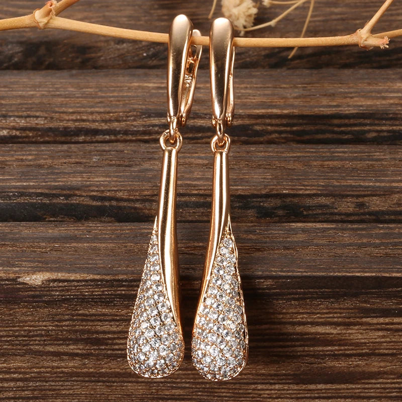 Full Sparkling Dangle Earrings - Blingy Bag LLC