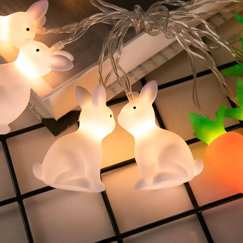 Easter Rabbit Carrot String Lights - Blingy Bag LLC